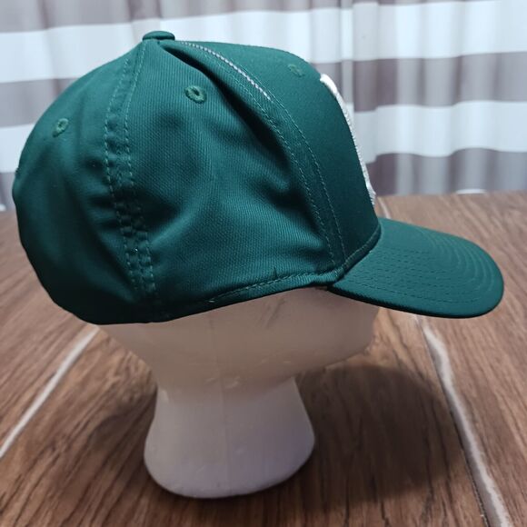 Eastern Michigan Eagles Hat Cap Adult Small Medium S/M Green Stretch Adidas - Picture 6 of 12